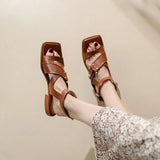 Calista | Women’s Sandals with Straps and Square Toe