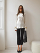 Elara | Women’s Satin Long Sleeve Bell Cuff Top