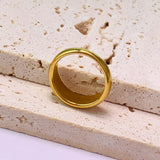 Aurore | Women Ring with Dome Design and Gold Finish