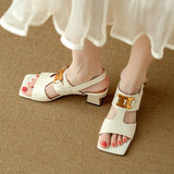 Isadora | Women's Sandal with Chain and Block Heel
