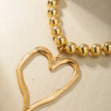 Amora | Women Necklace with Heart Charm and Gold Plating