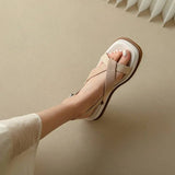 Valetta | Women's Platform Sandals with Cross-Strap and Buckle