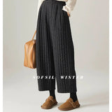Daria | Women's Quilted Wide Leg Pants with High Waist
