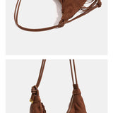 Sierra | Women Bag with Suede and Fringe