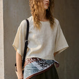 Maisie | Women Top With Linen Drop Shoulder