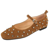 Evelyn | Women's Studded Mary Janes: Crystals &amp; Strap