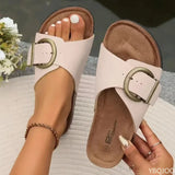 Aveline | Women's Sandals with Buckle and Cork Footbed