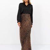 Harper | Women Skirt with Leopard-print and Midi-length