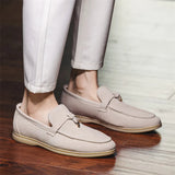 Lawrence | Men's Suede Tassel Loafers with Classic Fit