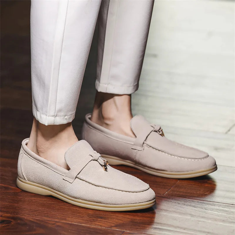 Lawrence | Men's Suede Tassel Loafers with Classic Fit