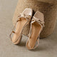 Marinette | Women's Flats with Bow Straps and Open-Toe