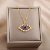 Saphira | Women Necklace with Evil Eye and Blue Stone