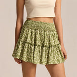 Viora | Women's Skirt with Stretch Waist and Ruffle Layers