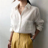 Noelle | Women Shirt With Linen Open Collar