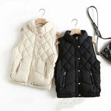 Delphine | Women's Diamond Quilted Jacket with Stand Collar and Zip Closure