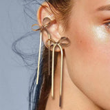 Isabelle | Women Earrings with Bow Design and Tassel