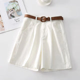 Parker | Women's Shorts with High Waist and Belt