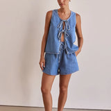 Avery | Women's Denim Two Piece Set Shorts
