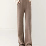 Viviana | Women's Merino Wool Wide Leg Pants with Elastic Waist