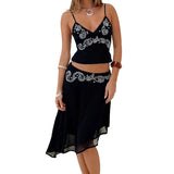 Evelina | Women's Mesh Two Piece Set Skirt