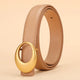 Rowan | Women Belt with Leather Strap and Crescent Buckle