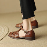 Lorelei | Women's Sandals with Handwoven Cutouts and Buckle