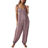 Clarice | Women's Wide Leg Jumpsuit with Adjustable Tie Straps