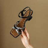 Odette | Women's Sandal with Square Toe and Buckle