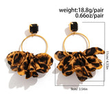 Zara | Women's Earrings with Silk Fabric and Stainless Steel