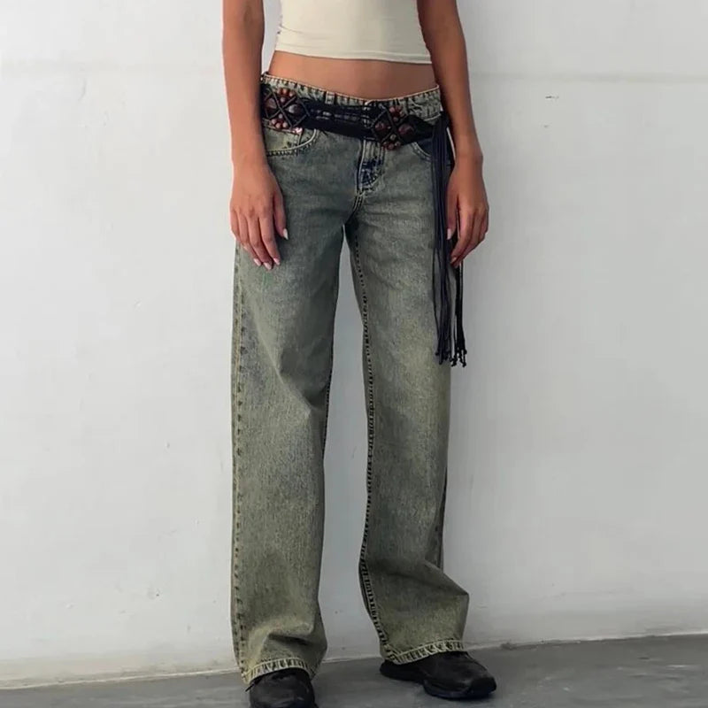 Miley | Women's Wide Leg Jeans with Mid Waist