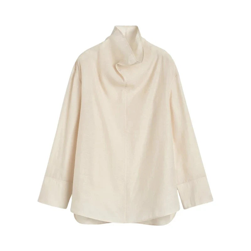 Théa | Women Top With Linen Standard Fit