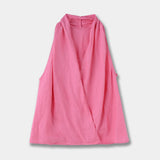 Valienne | Women Top With Linen Cross Neck
