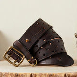 Fortezza | Men Belt with Cowhide Leather and Double Buckle