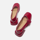 Rosetta | Women Mary Janes with Rose Accent and Glossy