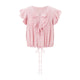 Hartley | Women Top With Cotton Gauze Ruffle Placket