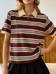 Noelle | Women Polo With Cotton Stripe Design