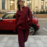 Ellis | Women's Cotton Two Piece Set Trousers