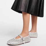 Emmeline | Women’s Mary Janes with Crystal-Studded Leather