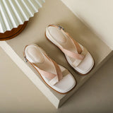 Valetta | Women's Platform Sandals with Cross-Strap and Buckle