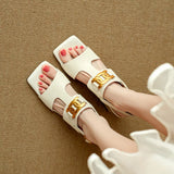 Isadora | Women's Sandal with Chain and Block Heel