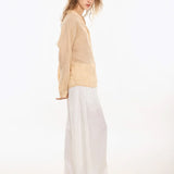 Nova | Women Shirt With Ramie Blend V Neck