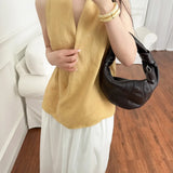 Valienne | Women Top With Linen Cross Neck