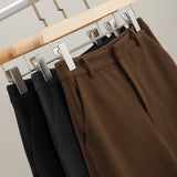 Mabel | Women's Wool Blend Wide Leg Pants with High Waist