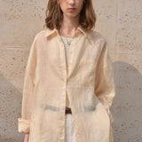 Sheer | Women Shirt With Ramie Linen Blend