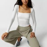 Tuscany | Women Top With Square Neck Slim Fit
