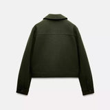 Nancy | Women's Cropped Zip-Front Jacket with Structured Fit