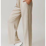 Ayla | Women's Straight Leg Running Pants with Elastic Waist