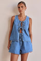 Avery | Women's Denim Two Piece Set Shorts