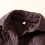 Maren | Women's Diamond Quilted Long Coat with Drawstring Waist