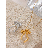 Coquette | Women Necklace with Bow Design and Gold Coating